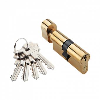 Ключевой цилиндр ключ-завертка CYL 5-60 KNOB GOLD