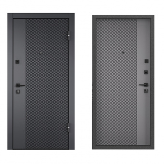 Входная дверьDelta Pro PP ПВХ Оскуро D6-DL1 / ПВХ Гриджио D6-DL1